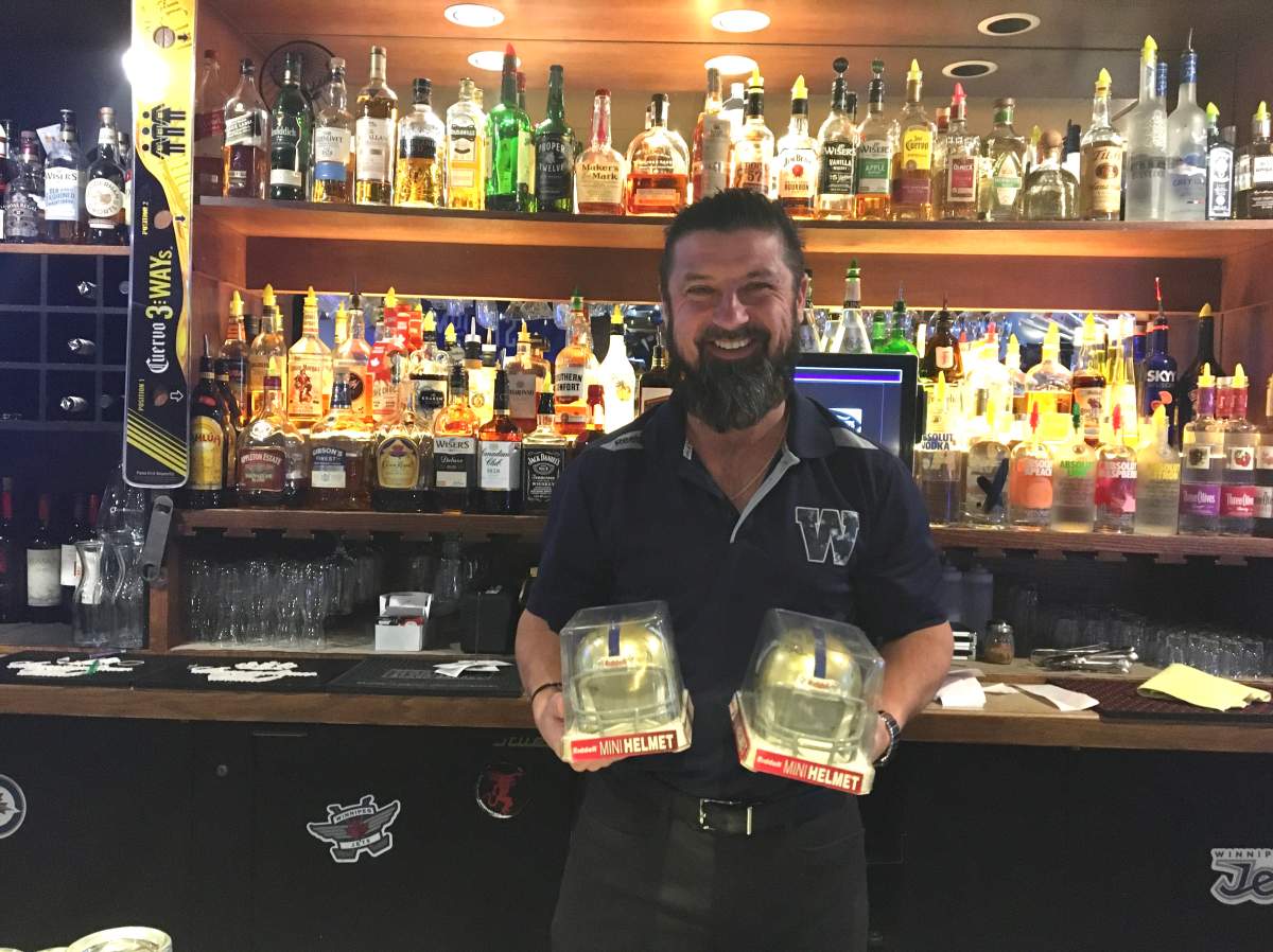 Tony Siwicki, Owner, Silver Heights Restaurant & Lounge gets ready for the Grey Cup party.