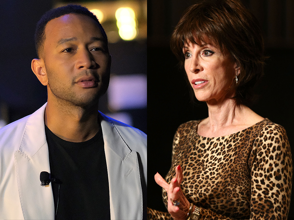 (L-R) John Legend and Deana Martin.
