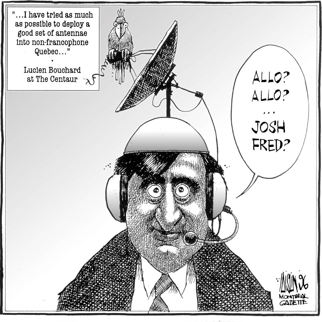 Drawing by Gazette Editorial Cartoonist Terry Mosher poking fun at former Quebec Premier Lucien Bouchard. (Courtesy Terry Mosher)