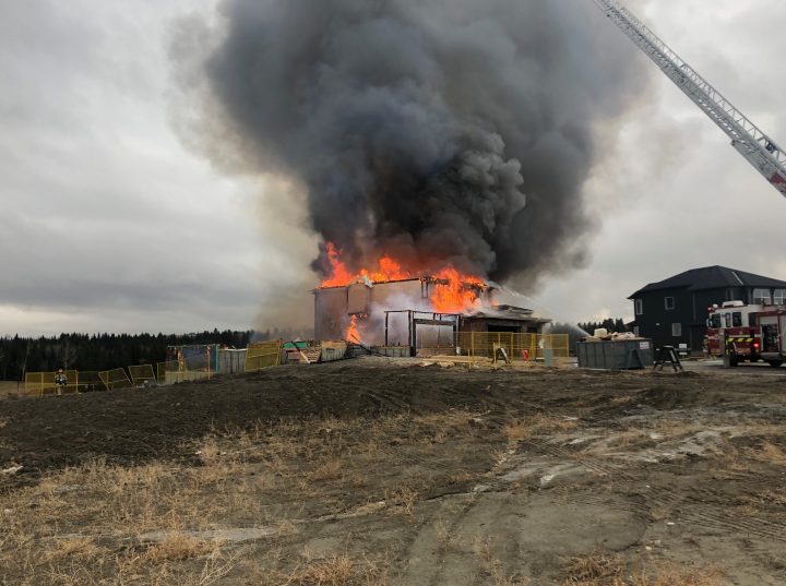 Calgary crews responded to a fire in the Legacy neighbourhood on Sunday, Nov. 3, 2019.