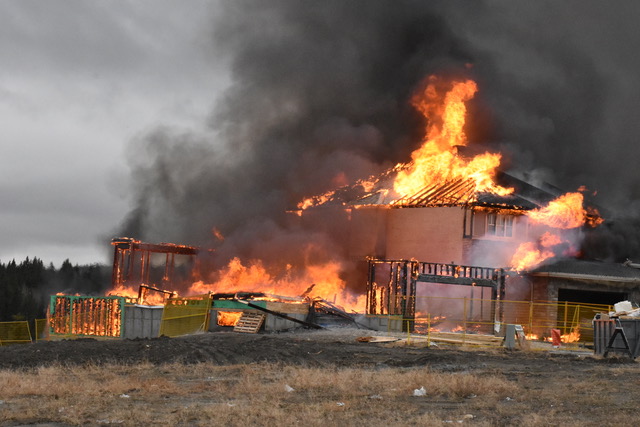 Two houses in Calgary were engulfed in flames on Sunday, Nov. 3, 2019.