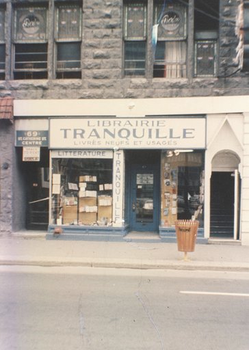 Librairie Tranquille, located on Saint-Catherine was open between 1937 and 1975.