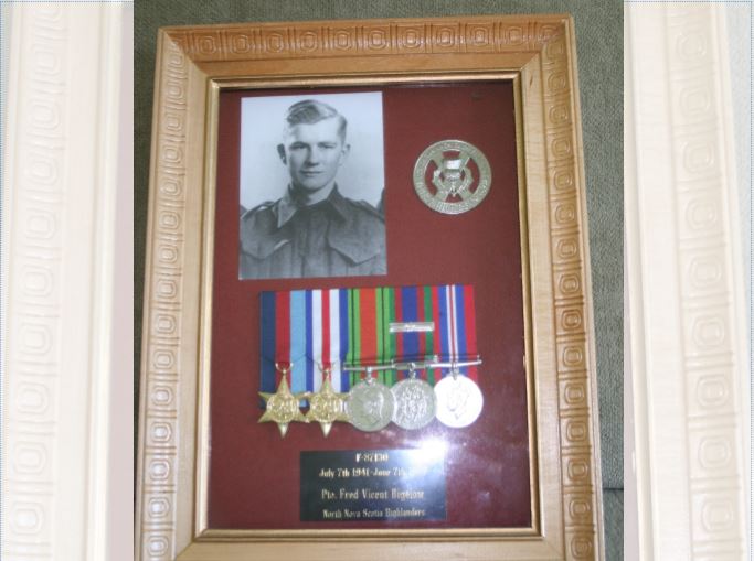 Fred Bigelow’s medals from the Second World War.