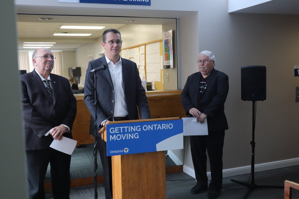 The upcoming intercity transit system was announced by Ontario Labour Minister Monte McNaughton during  a news conference in Strathroy-Caradoc on Thursday.
