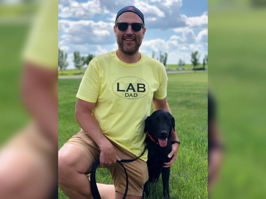 'Celebrity Pawcast' host Chris Scheetz and his dog, Chloe.