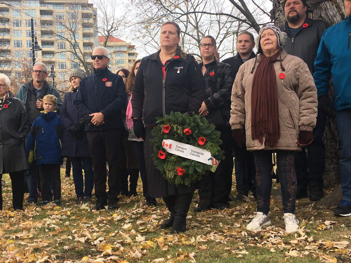 The Remembrance Day ceremony at Veterans Memorial Park in Penticton.