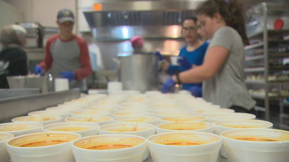 Teenage girls from two different religious groups united to help the homeless in Edmonton on Nov. 30, 2019.