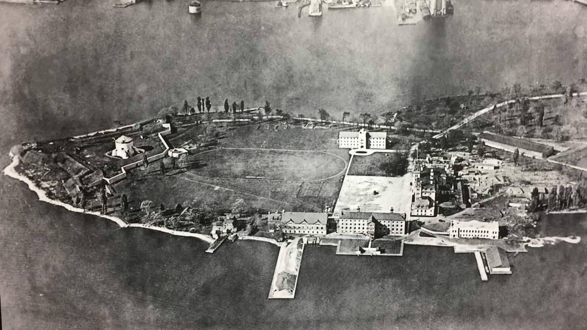 Black and white aerial photographs taken in 1919 part of a Remembrance Day fund raiser - image