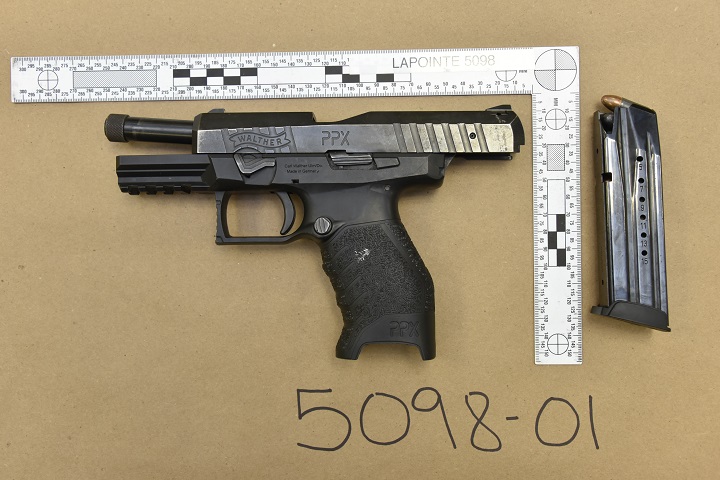 Calgary police say this is one of the weapons seized during a drug trafficking investigation Nov. 26, 2019.