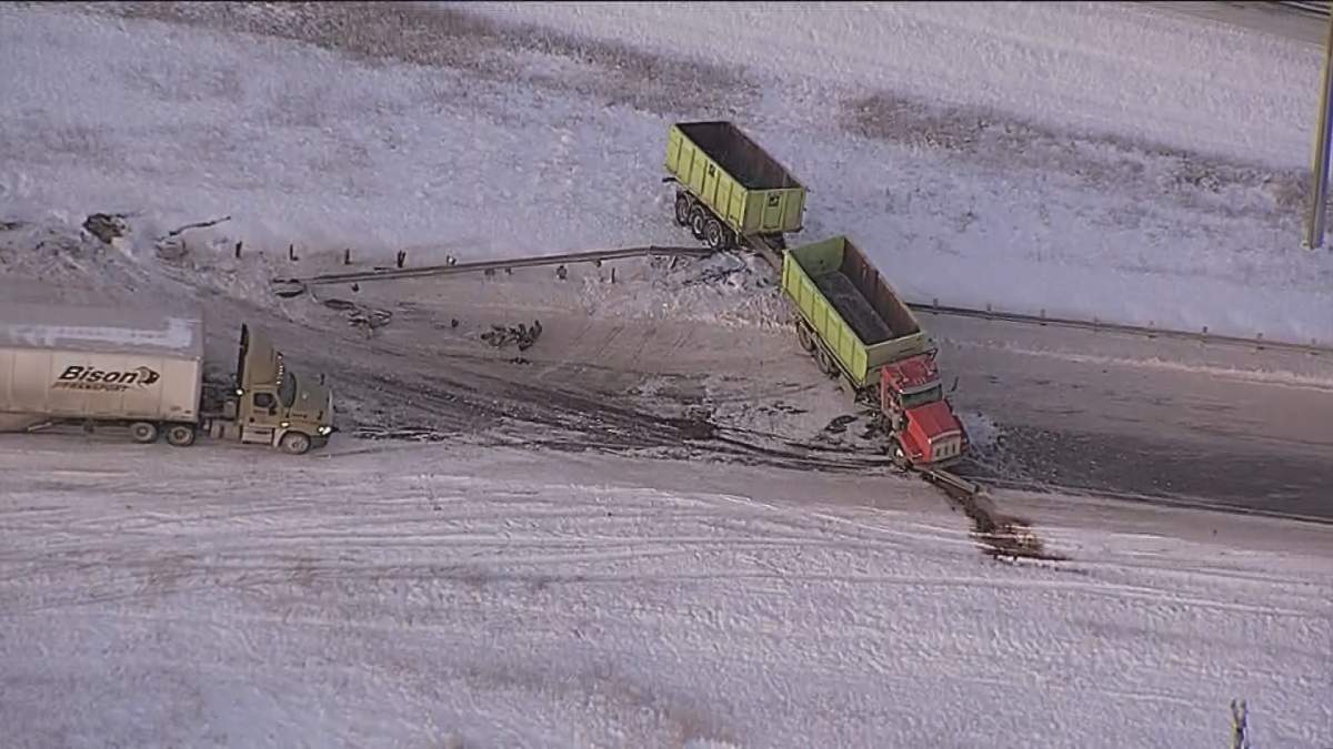  Alberta RCMP responded to a two-vehicle crash involving a semi on Nov. 11, 2019. 