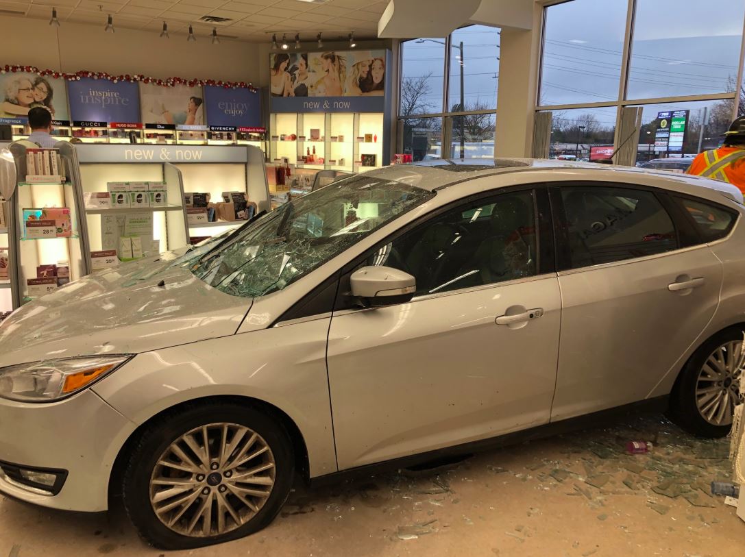 A vehicle crashed into the Shoppers Drug Mart at Adelaide Street South and Southdale Road East on Wednesday morning.