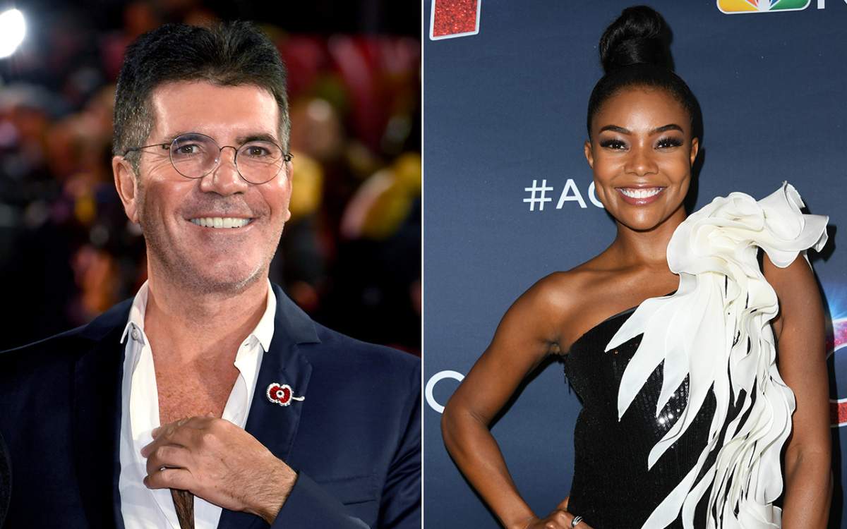 (L-R): Simon Cowell and Gabrielle Union.