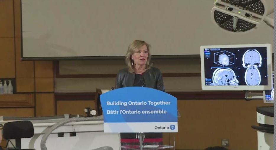 Ontario Health Minister Christine Elliott announced a new state-of-the-art-facility to be built at Sunnybrook in Toronto.