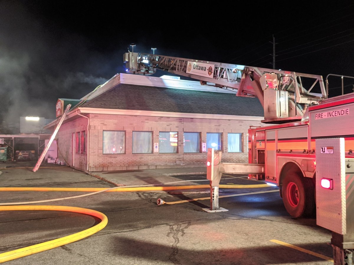 Ottawa fire officials say a blaze damaged the Sushi Kan restaurant in Gloucester late Tuesday night.