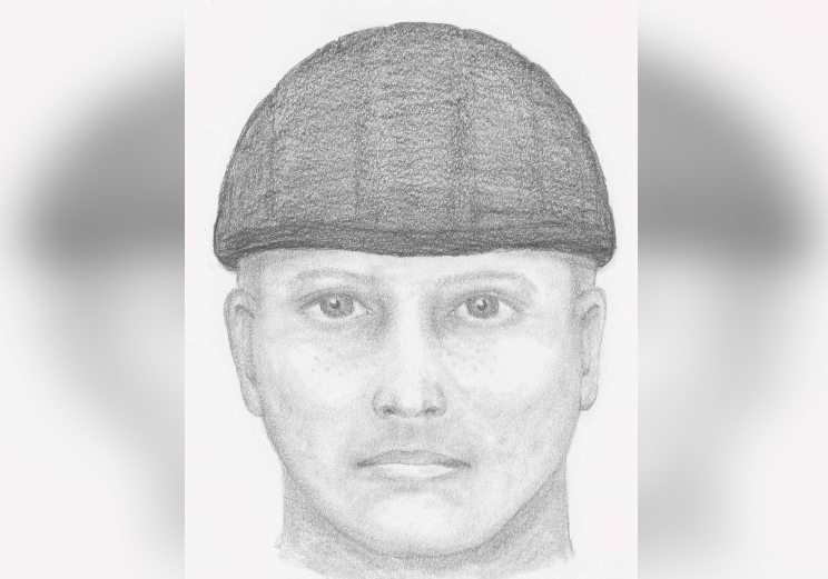 A composite sketch of a suspect linked to a string of targeted criminal acts at a Richmond home.
