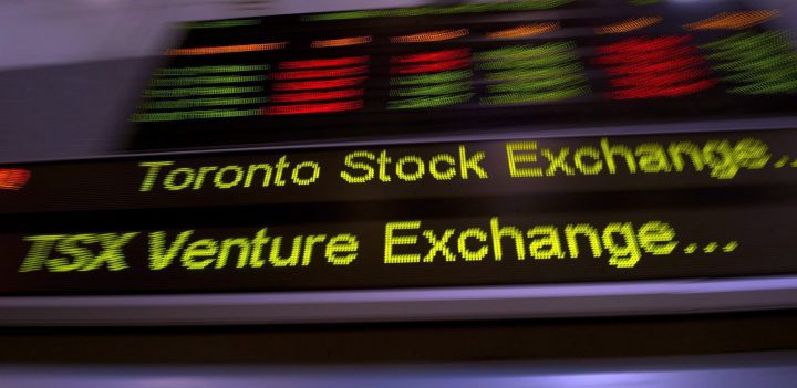 The TSX ticker is shown in Toronto on May 10, 2013. 