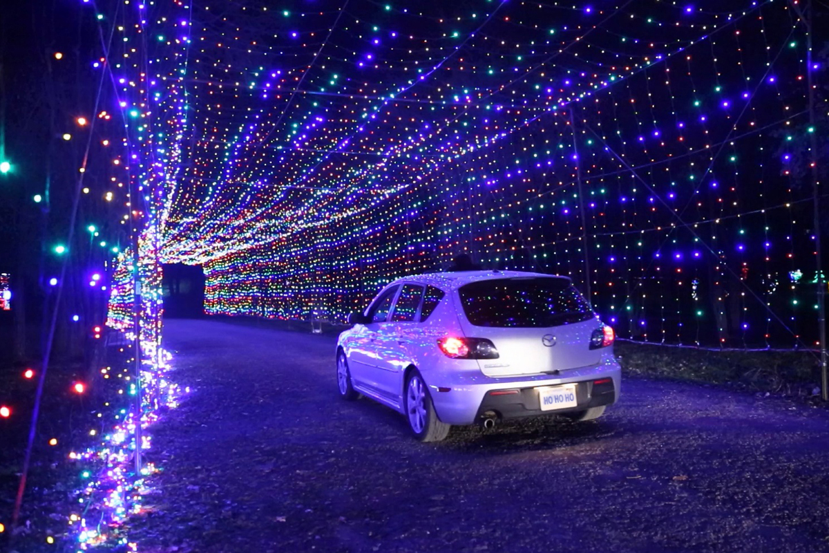 One of two tunnels from the Gift of Lights at Bingemans in Kitchener,.