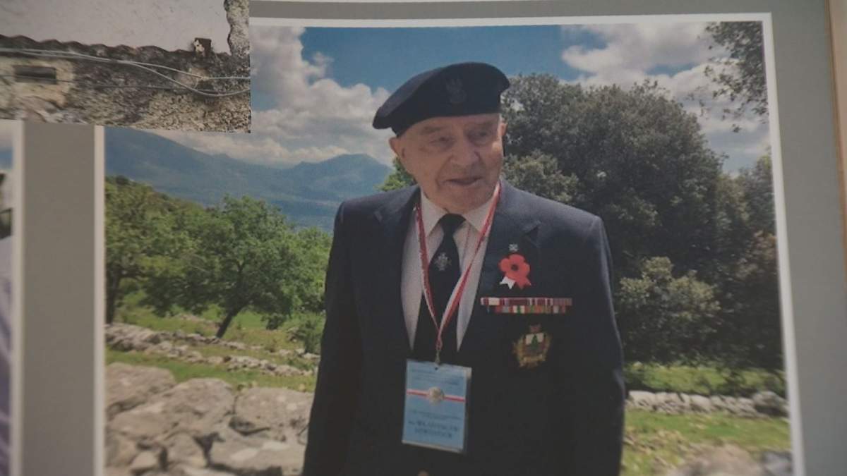 Walter Szwender, 95, is a Second World War veteran. He and two other veterans will drop the puck at the Edmonton Oilers game Friday, Nov. 8, 2019.