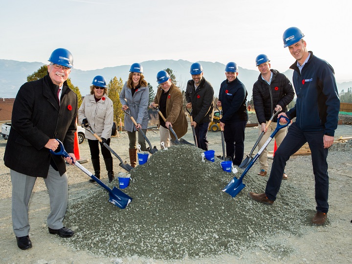 The groundbreaking ceremony on Thursday featured four members of West Kelowna’s city council, including mayor Gord Milsom.