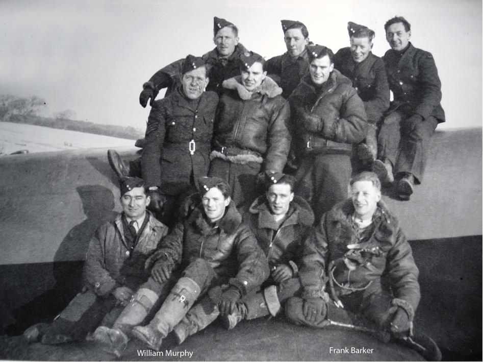 An undated photo of William Murphy with members of the Royal Canadian Air Force.