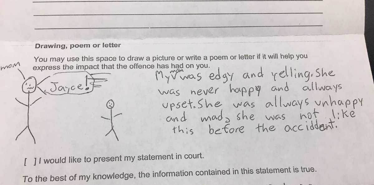 Victim impact statement in Abdulahi Hasan Sharif sentencing hearing.