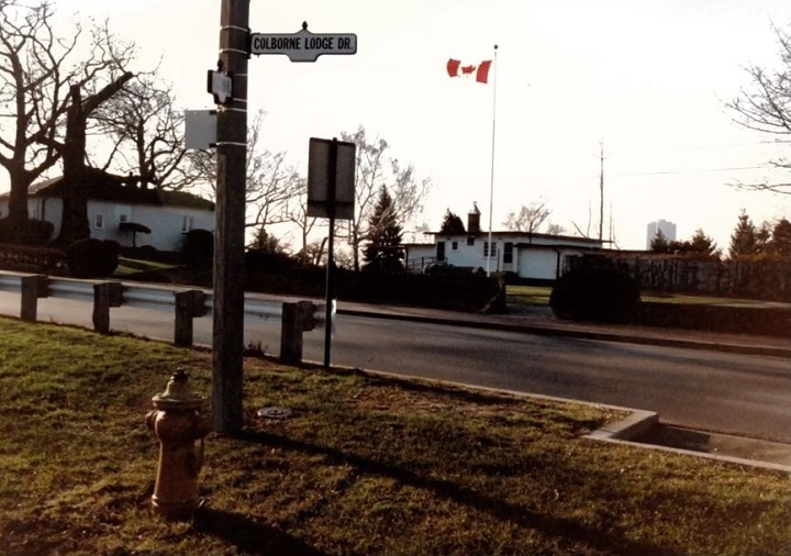 A photo of Colborne Lodge Drive in 1988.