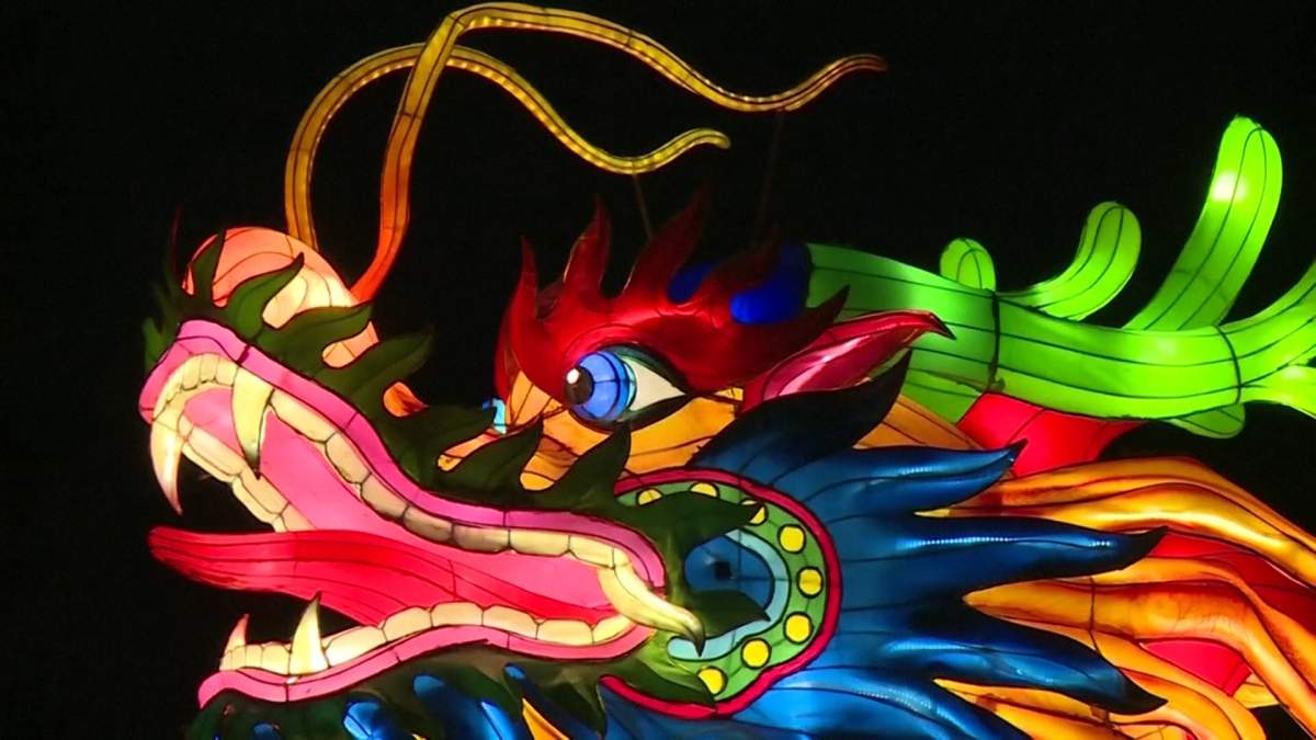 A Chinese lantern festival lit up a park in the Estonian capital Tallinn, where daylight at this time of year is no longer than six hours.