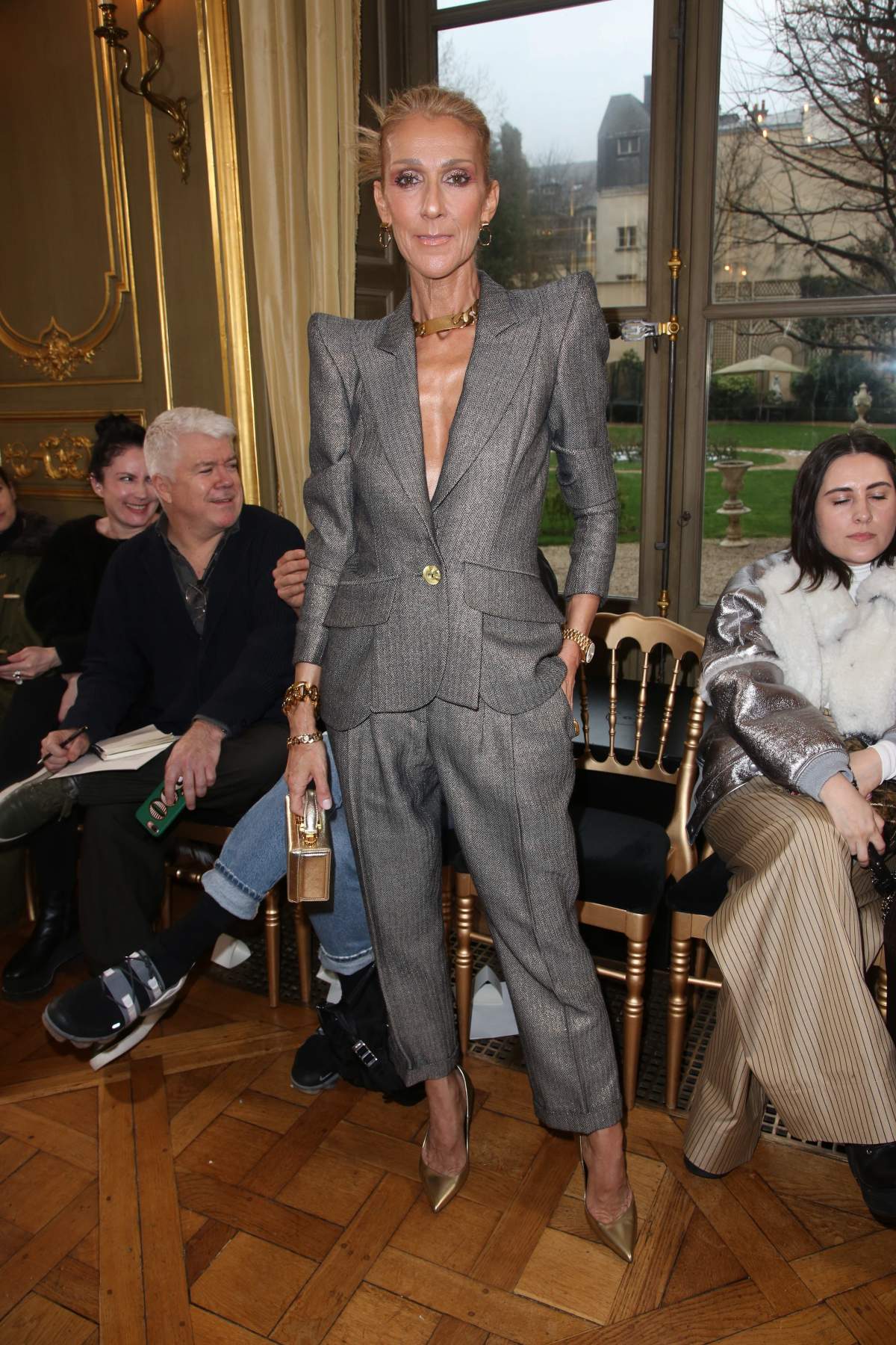 Celine Dion attended the Ronald van der Kemp show as part of Paris Haute Couture Fashion Week Spring/Summer 2019-20 on Jan. 23, 2019 in Paris, France.