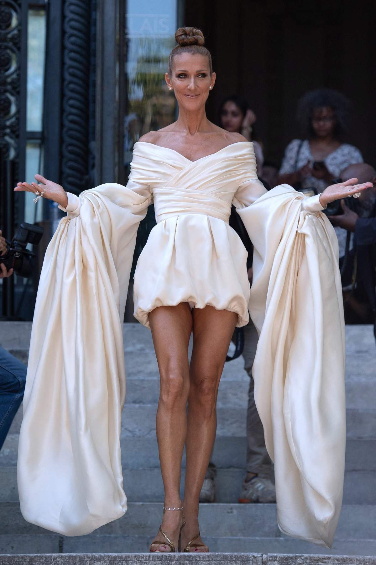 Celine Dion attended the Alexandre Vauthier show as part Paris Haute Couture Fall/Winter 2019-20 in Paris, France on July 2, 2019.