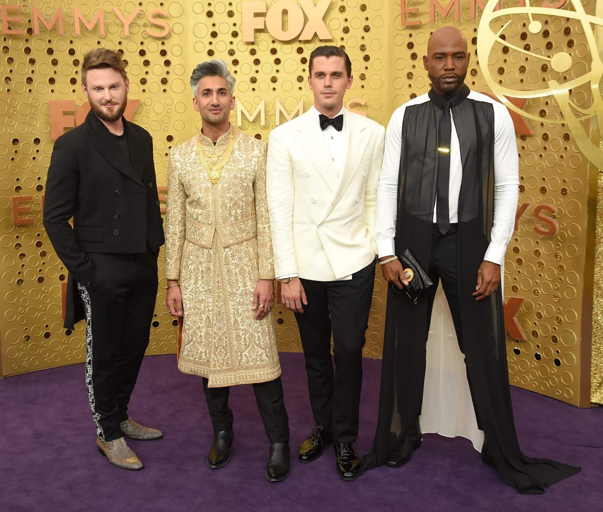 Bobby Berk, Tan France, Antoni Porowski and Karamo Brown attended the 71st Primetime Emmy Awards held at the Microsoft Theatre in Los Angeles, Calif.