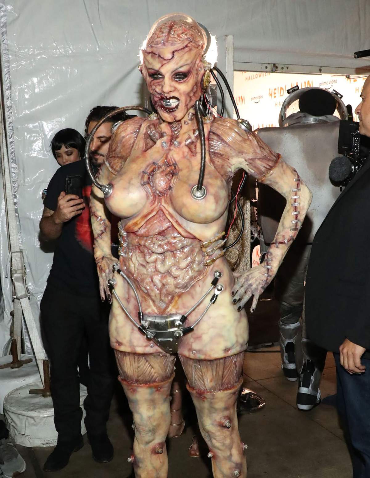 Heidi Klum was seen arriving for her 20th annual Halloween party at Cathedrale Restaurant.