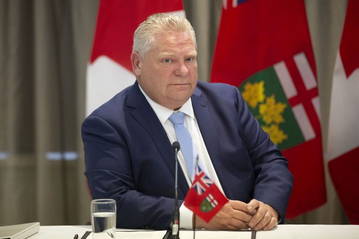 Ontario Premier Doug Ford is seen during a media availability in Toronto on Sunday, Dec. 1, 2019.