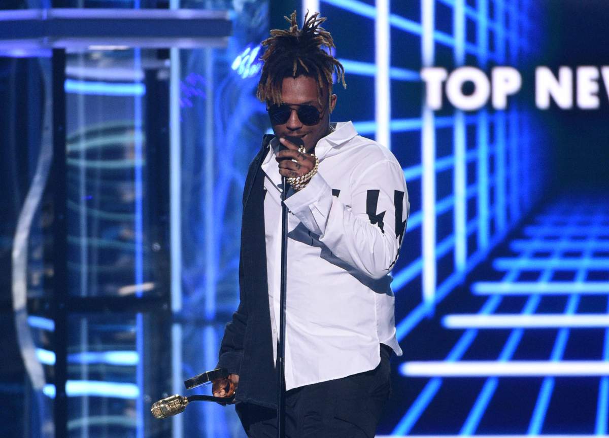 Juice WRLD accepts the award for Top New Artist at the Billboard Music Awards at the MGM Grand Garden Arena in Las Vegas on May 1, 2019.