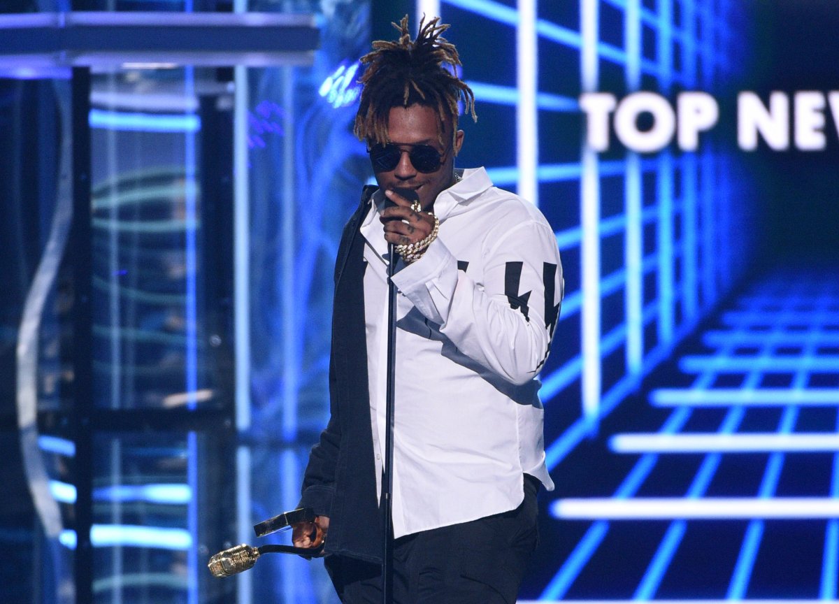 Juice WRLD accepts the award for Top New Artist at the Billboard Music Awards at the MGM Grand Garden Arena in Las Vegas on May 1, 2019.