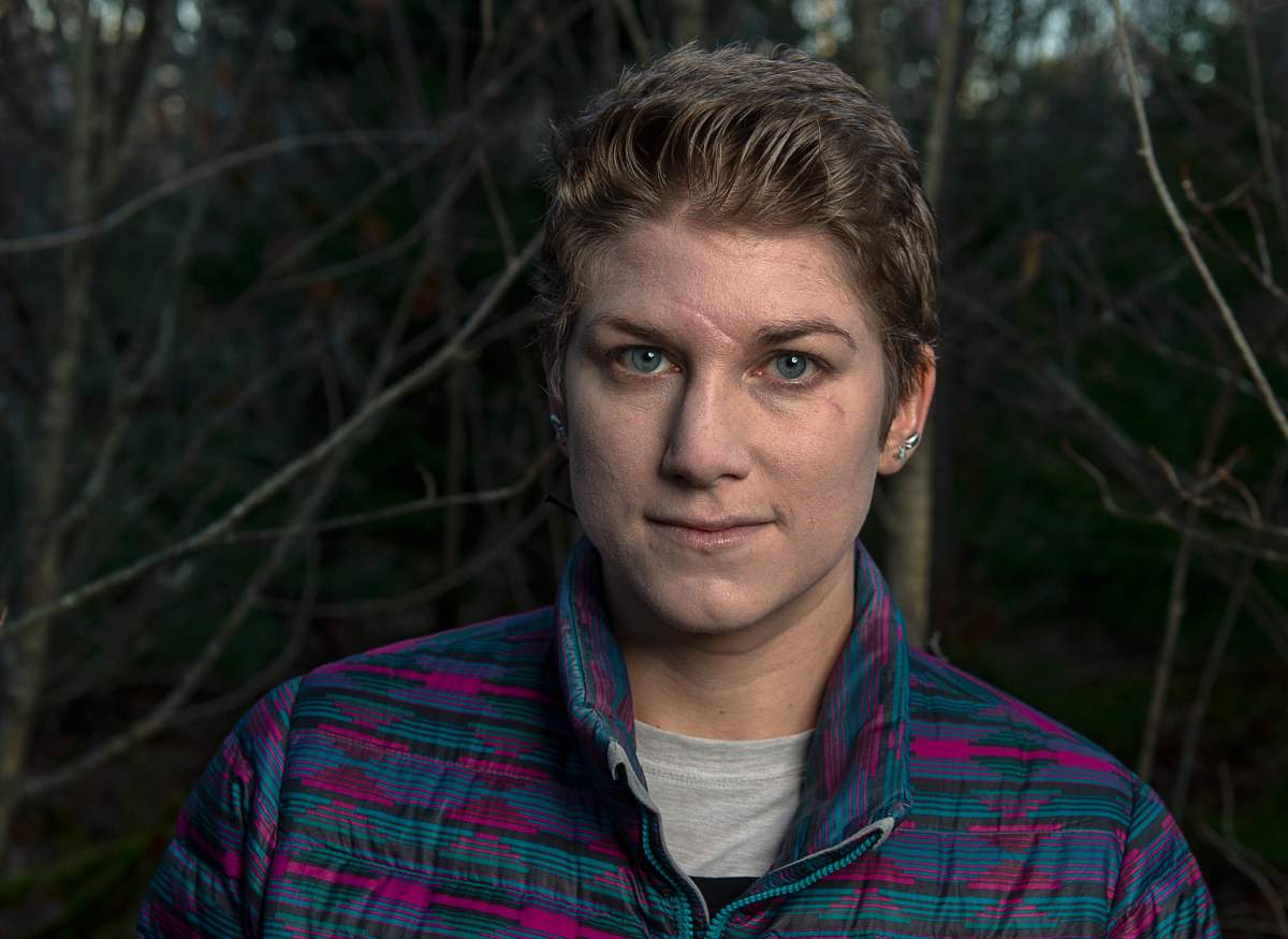Kirby Morrill poses for a photo at Point Pleasant Park in Halifax on Tuesday, Nov. 26, 2019. Kirby Morrill has loved sports since she was a young girl. At the University of New Brunswick, she was a rugby star, celebrated for her “off-the-charts” tackling. But for close to a decade she had dreamed of another physical achievement — hiking the 3,500-kilometre Appalachian Trail.