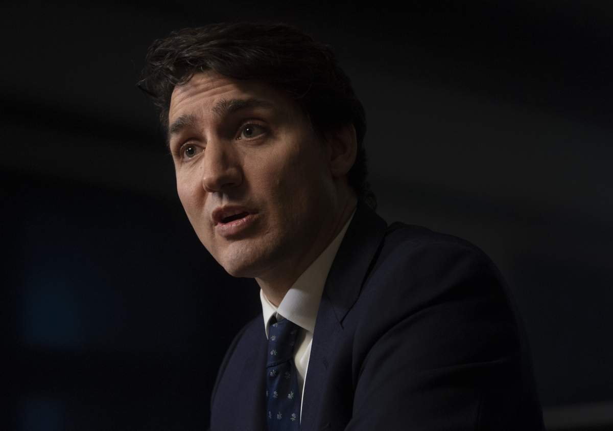 Prime Minister Justin Trudeau speaks with The Canadian Press during a year end interview in West Block on Parliament Hill in Ottawa, Wednesday, Dec. 18, 2019. 