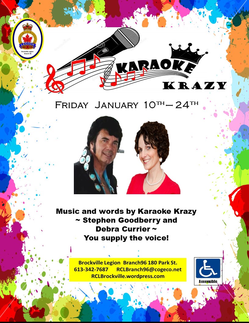 Karaoke Krazy at the Brockville Legion! GlobalNews Events