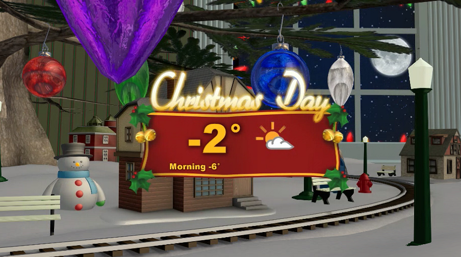 A mix of sun and cloud is expected for Christmas Day, with temperatures rising from -6 degrees to -2.