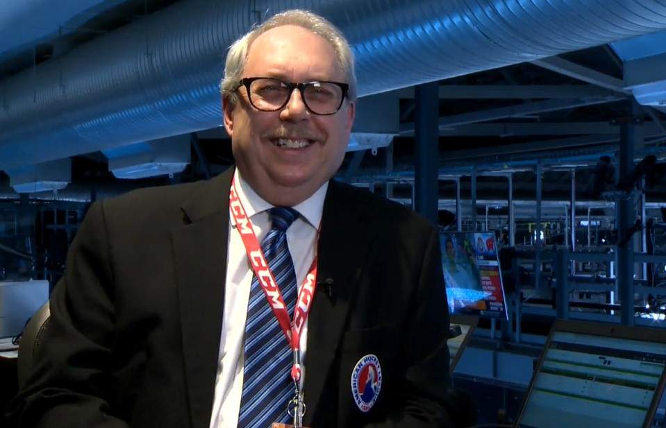 Gerald Andrews, crew supervisor with AHL off-ice officials in Winnipeg.