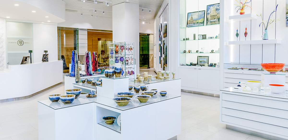 The gift shop in the Federal Building that features an Alberta artist is closing, as the provincial government makes cutbacks.