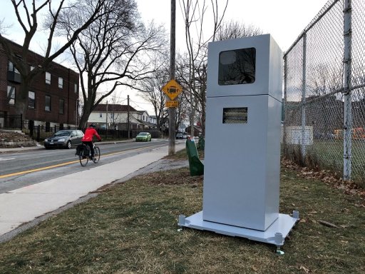 An automated speed enforcement system in Toronto.