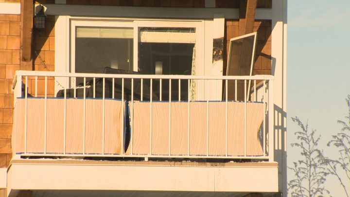 Crews were called to a balcony fire in northeast Calgary on Wednesday, Dec. 11, 2019.