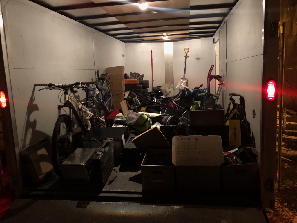 Stolen items found at the suspect’s property.