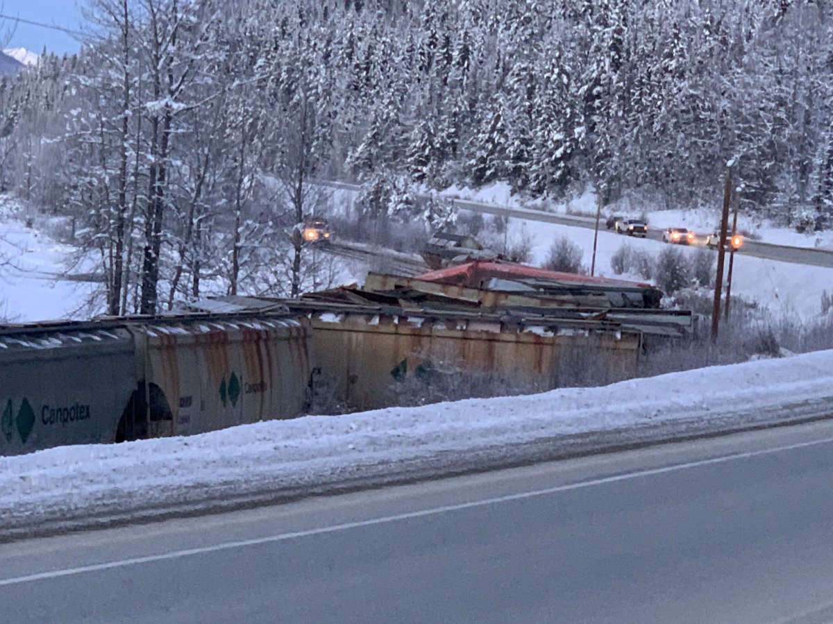CN is investigating the cause of a train derailment in Fraser-Fort George, B.C., Thursday, Dec. 26. 2019. 