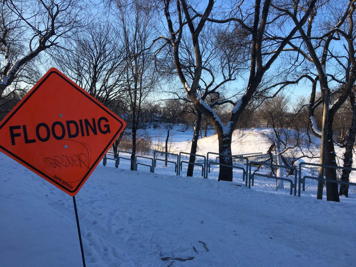 The footbridge over Omand’s Creek was expected to be closed until spring.