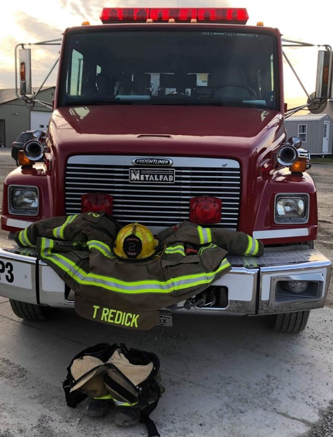 A tribute to volunteer firefighter Tanner Redick by Brooke Fire Rescue.
