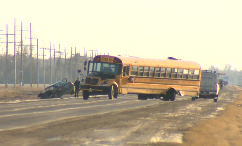 Teen driver in critical condition after crash with school bus on ...