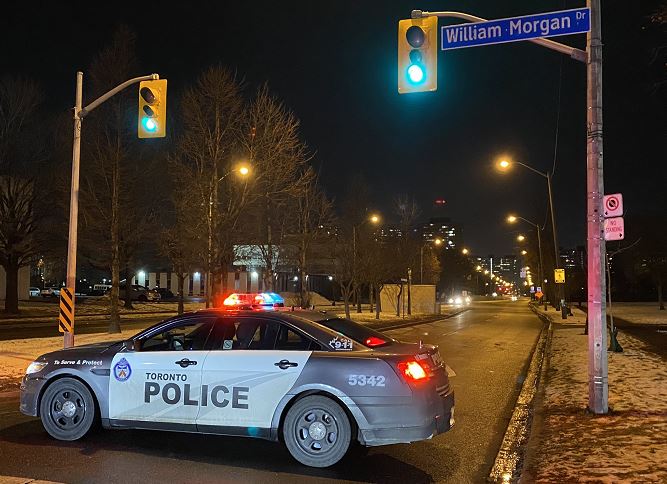 Toronto police said two people were injured in a shooting in East York Saturday night.