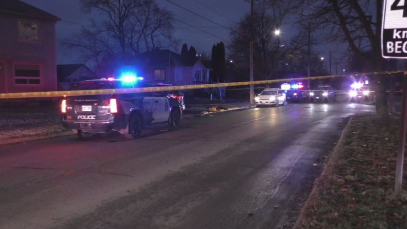 Police block off the scene of a police-involved shooting in St. Catharines.