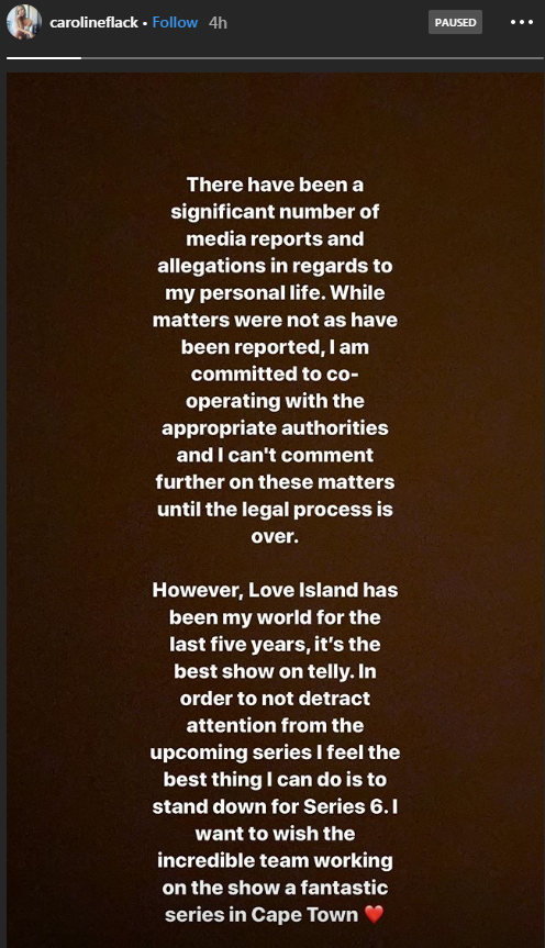 Caroline Flack / Instagram Stories